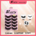 Everly Beauties 5pair High Quality G800 Series Fake Mink Eyelash Set. 