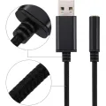 USB to 3.5mm Headphone Jack Audio Adapter,External Stereo Sound Card for PC, Laptop,for PS4,for Mac Etc (0.6 Feet,Black). 