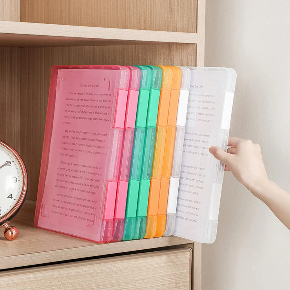 【Hot item】 Large Capacity File Box Paper Storage Transparent A4 Size ...