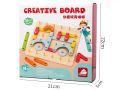 Children Wooden Geoboard Toys Nail Board Geometric Column Set Construction Puzzle Geometric Pegboard Montessori Sensory Toy.