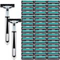 Master Clone Gillette Vector 2 Razor Set with Shaving Blades 2 Layers Blades Gillette Razor for Men Multiple Specifications to Choose.