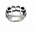 Vintage punk rock style high quality stainless steel men punching knuckle ring DM 385.