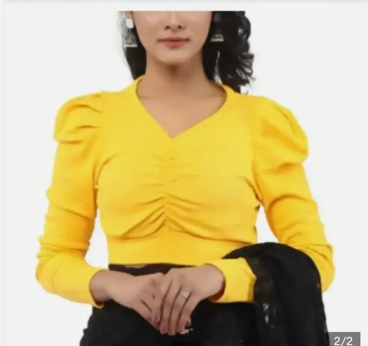Crop%20top%20full%20sleeve%20fashionable%20blouse%20for%20women's.%20-%20Image%205