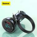 Baseus 65W Car Charger Suit with Type-C Cable - Black.