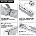 Folding Shelf Bracket Stainless Steel Collapsible Shelf Brackets Wall Mounted Folding Table Hinge for Kitchen Bedroom Work Bench.