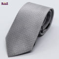 Silver Small Dot Embroidery Men's Necktie. 