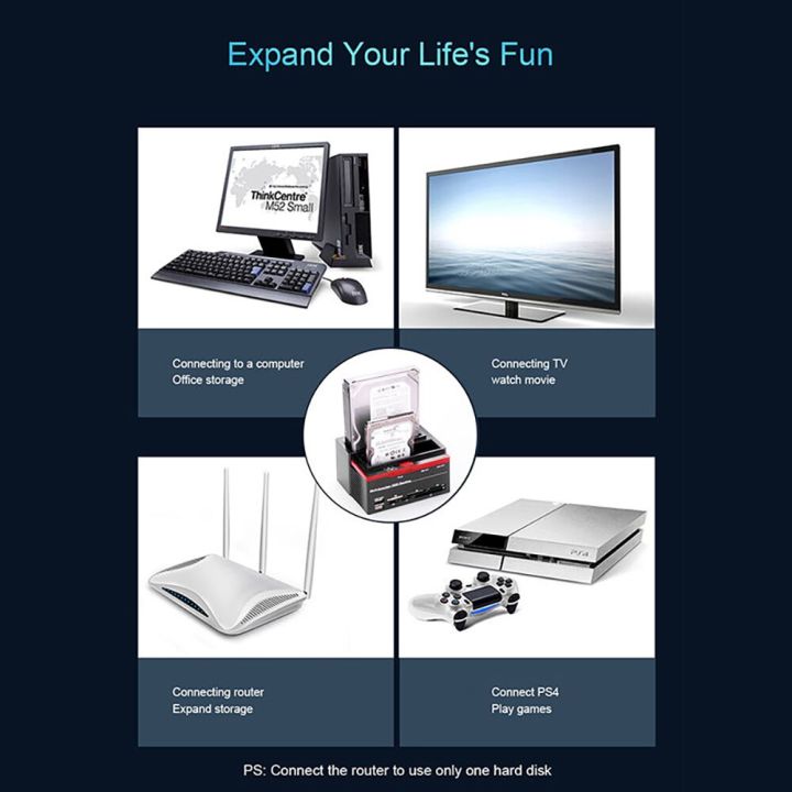 Hannord%202.5/3.5%20SATA%20IDE%20HDD%20Docking%20Station%20Clone%20HDD%20Enclosure%20Station%20USB%202.0%20Type%20C%20Hub%20MS/M2/XD/CF/SD/TF%20Card%20Reader%20-%20Image%206
