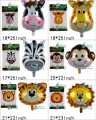 Large size animal foil balloons (Tiger /Giraffe/ Lion /Monkey /Cow /Zebra). 