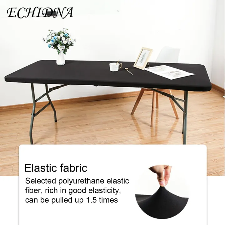 Outdoor%20lecloth%20Waterproof%20Solid%20Color%20le%20Cover%20with%20-slip%20Elastic%20Band%20Perfect%20for%20Camping%20Picnics%20Patio%20Dirt-resistant%20Desk%20Protector%20Fitted%20lecloth%20for%20Stretch%20le%20Cover%20-%20Image%204