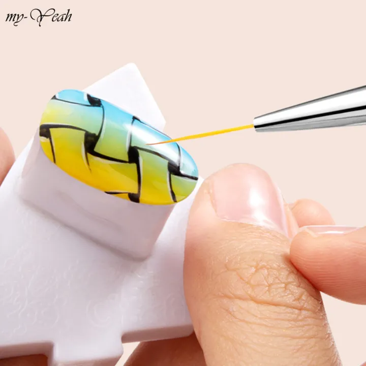 Myyeah%203Pcs/Set%20Nail%20Art%20Acrylic%20Handle%20French%20Lines%20Stripes%20Liner%20Painting%20Brush%20Flower%20Pattern%20Design%20Drawing%20Pen%20Manicure%20Tool%20-%20Image%202