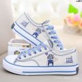 Junior High School Girls' Shoes Women's Versatile Student Canvas Shoes Women 2024 New Autumn Women Older Children's Sneakers Cloth Sports Shoes. 