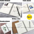 Spiral Notebook by OXYNOTE - 8.5 x 5.5 inches - 120 Pages - Double Wire-O Binding. 