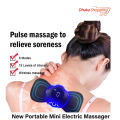 New Portable Mini Electric Neck Massager Back Body Portable With USB Charging Cable,EMS Electric Pulse Neck Massager Cervical Massage Patch Back Sticker Muscle Stimulator Portable Relief Pain Relax Massageador-Cyclone. 
