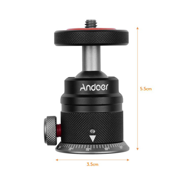 Aluminum%20Alloy%20Tripod%20Ball%20Head%20Mount%20Panoramic%20360%C2%B0%20Swivel%20180%C2%B0%20Flip%20with%20Scaled%20Base%20Universal%201/4%20Mounting%20for%20DSLR%20Mirrorless%20Camera%20Tripod%20Mounting%20-%20Image%208
