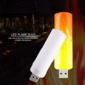 LED USB Atmosphere Light Flame Flashing Candle Lights Book Lamp for Power Bank Camping Lighting Cigarette Lighter Effect Light. 