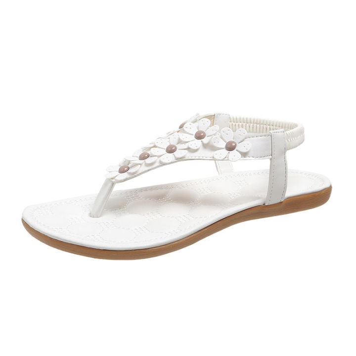 Cross%20border%20women's%20shoes%20foreign%20trade%20plus%20size%20bohemian%20herringbone%20sandals%20women's%20shoes%20summer%20new%20clip-toe%20flower%20flat%20shoes%20-%20Image%207