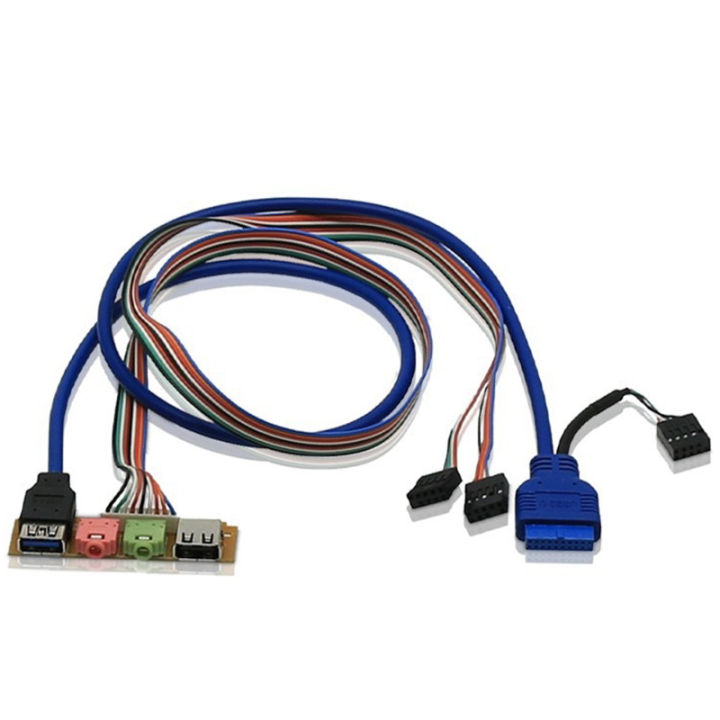 USB%202.0+%203.0%20Port%20Chassis%20PC%20Computer%20Case%20Audio%20Front%20Panel%20Replace%20Cable%2070cm%20-%20blue%20-%20Image%202