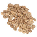 Round Buttons, Smoothing Durable 150Pcs Wooden Buttons for Sewing. 