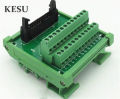 IDC24Pin 2.45mm IDC-24 Pin Male Connector to 24-Pin Terminal Block Breakout Board Adapter PLC Relay Terminals DIN Rail Mounting. 