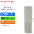 Original 21700 50g INR21700-50G Rechargeable Li-ion Battery Power Tool Battery 5ah 5000 mAh 3.7 Volt 3C Discharge Current.