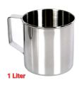 New High Quality Stainless Steel Silver Color 1000 ML/1 Liter Mug-1 Piece.