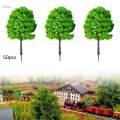 50Pcs Simulation 1:100 Miniature Tree for Fairy Garden Decor Diorama Layout. 