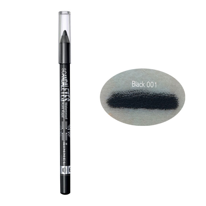 RIMMEL Scandaleyes Waterproof Kohl Kajal Eyeliner - 01Black