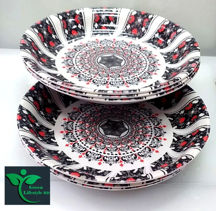6%20Inch%206-Piece%20Multi%20Design%20Print%20Melamine%20Mini%20Plate%20Set-%20Add%20A%20Touch%20Of%20Style%20To%20Your%20Dining%20Experience%20With%20These%20Elegant%20Mini%20Plates%20-%20Image%202