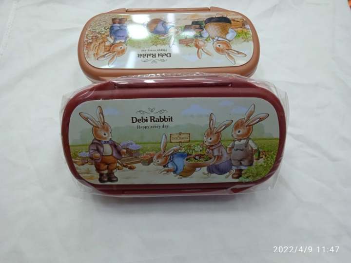Debi%20Rabbit%20Happy%20Every%20Day%20Double%20Layer%20Tiffin%20Lunch%20Box:%20Make%20Lunchtime%20Fun%20For%20Your%20Kids%20With%20This%20Adorable%20Double-Layer%20Tiffin%20Lunch%20Box%20-%20Image%204