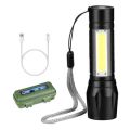 Rechargeable/Portable/Stylish mini Telescopic Zoom Flash Light. 