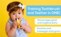 Baby Banana Infant Toothbrush, Easy to Hold, Train Infants Babies and Toddlers for Oral Hygiene, Teether Effect for Sore Gums.