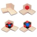 Educational Kid Montessori Early Learning Algebra Mathematics Binomial Cube Set Wooden Toy. 