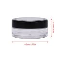 10g Plastic Loose Powder Jar With Sifter Empty Cosmetic Container Black Matte Cap Makeup Compact Portable Loose Powder Box.