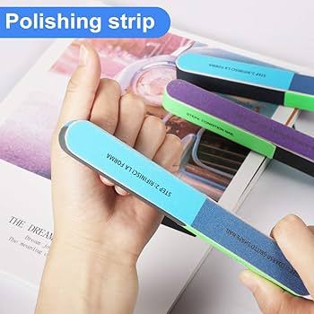 Nail Polishing Tools 6 Sided Long Straight Round Nail Buffer Sanding File for DIY Beauty 1 pc