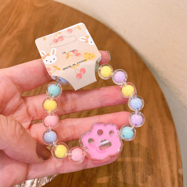 Cartoon%20kids%20bracelet%20princess%20girl%20jelly%20color%20beaded%20cute%20girl%20baby%20bracelet%20student%20jewelry%20-%20Image%204