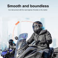 1/2x Bluetooth Motorcycle Intercom Helmet Headset BT5.3 Wireless Interphone Waterproof 300m Intercomunicador Speaker Earphone. 