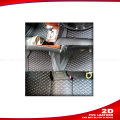 PVC Leather 2D Car Mat - Black and Beige Embroidery - Elevate Your Car Interior - Easy To Use and Clean - A Unique Choice For Your Car.