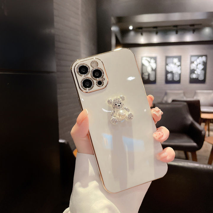 FELMYST%20Bear%20Case%20For%20OPPO%20A16%20Luxury%203D%20Cute%20Be@r%20Pearl%20Metal%20Phone%20Mobile%20Casing%20Hold%20Square%20Girl%20Boy%20Gift%20Soft%20Shockproof%20Back%20Cover%20Cases%20-%20Image%204