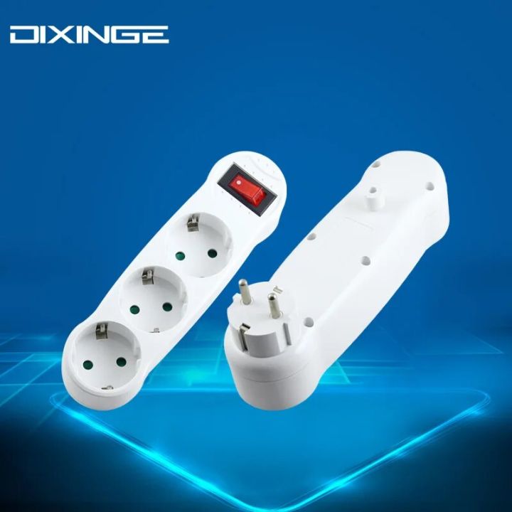 【YIYANGMAOYI111】European Type Conversion 1 TO 3 Way with Power switch EU Power Adapter Socket Travel Plugs AC 250V