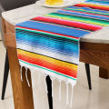 Table Runner Mexican Style Rainbow Table Runner Woven Cotton Linen Woven Table Towel Tea Table Flag Blanket Hotel American Tablecloth.