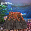 Volcano Aquarium Decoration, Aquarium Volcano Ornament Realistic Resin Fade Resistant for Fish Tank Bubble Stone Decoration. 