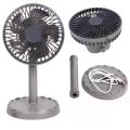 Joy Super JY-2218 Professional Rechargeable Portable Mini Table Fan Strong Wind Left to Right Oscillating Angle 45 Degrees - AC/DC.