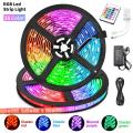 Smd 2835 & 5050 Led Strip Light With Remote Dc12V (5 Meters) Rgb Colour Fairy Lights For Ceiling Decoration Lamp Tv/Pc Back Light Multi-Colour - Rgb Led Strip Light - rgb light. 