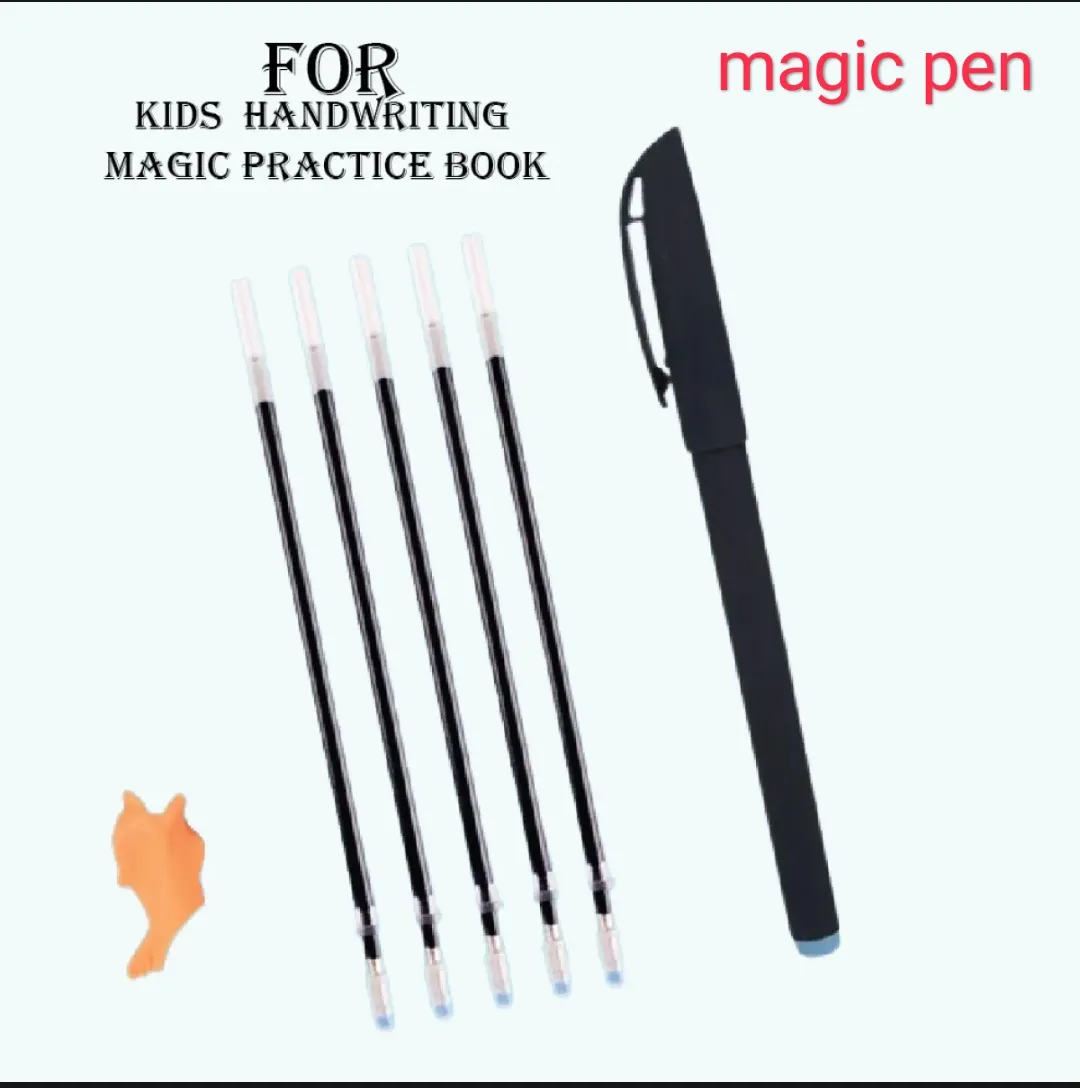 Magic Homework Pen Magic Pen with 5 Refills, 1 Pen & 1 Gripper