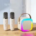 Professional k12 karaoke players Portable Karaoke Machine with Wireless 1 Microphones Blue tooth Rechargeable Speaker. 