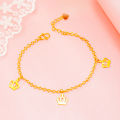 Japanese and Korean light luxury imitation 18k gold anklet women's summer jewelry, fashionable Korean version of Dongdaemun sand gold foot jewelry. 