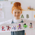 Kawaii Puzzle Stickers DIY Spider-Man Iron Man Hulk Cartoon Anime Luggage Notebook Skateboard Decals Decoration Kids Toys Gifts. 