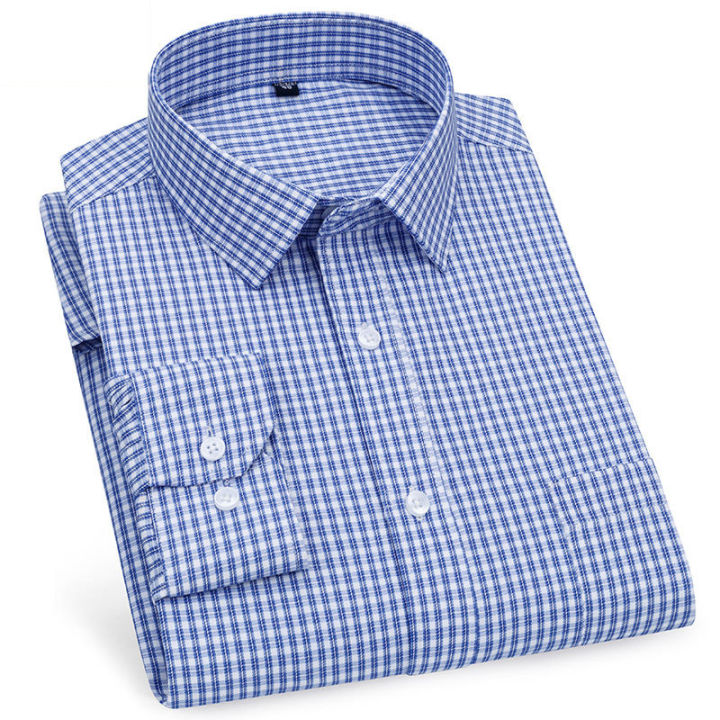 Men's%20Long%20Sleeved%20Shirt%20Business%20Casual%20Classic%20Plaid%20Striped%20Checked%20Blue%20Purple%20Male%20Social%20Dress%20Shirts%20for%20Man%20Button%20Shirt%20-%20Image%202