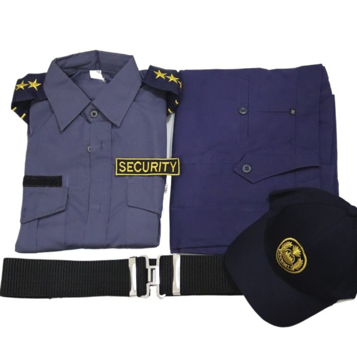 cotton Security Uniform - Men Cotton Security Guard Uniform full set - ( Pant, shirt, Cap, Belt, Bach & Sholder )