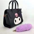 Kuromi Sanrio Sling Backpack My Melody Hello Kitty Dual-use Storage Bag Cinnamoroll Cartoon Side Pompom Purin Shoulder Bag.